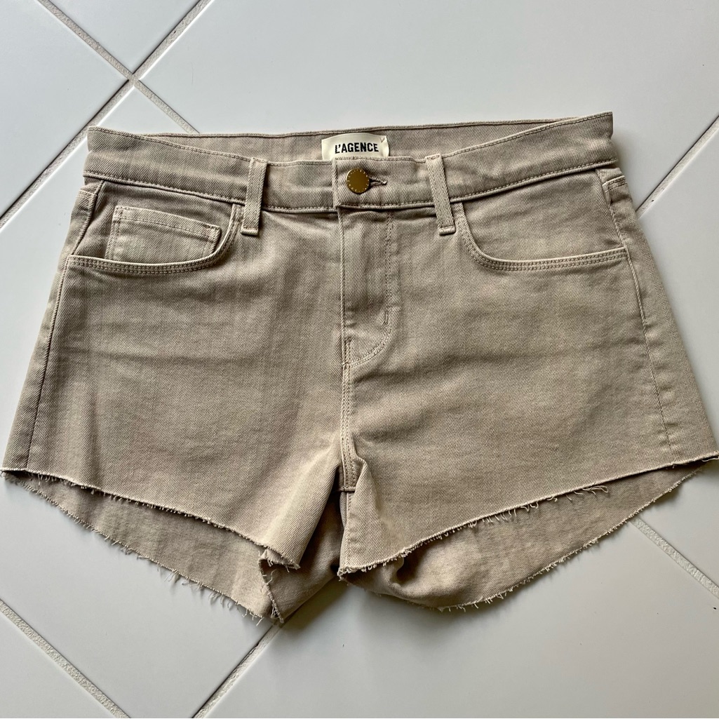 L’agence Audrey Denim Raw Hem Shorts